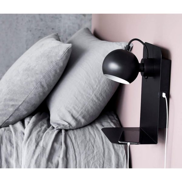 Frandsen Ball USB væglampe Black Outlet Billede 2