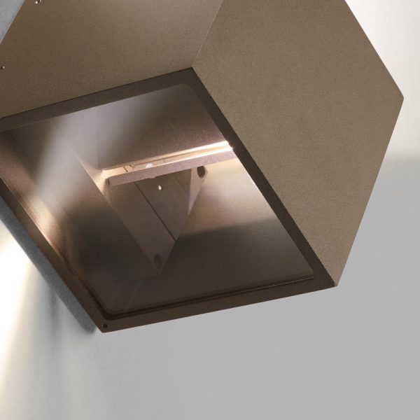 256188 Light Point CUBE UP/DOWN Light Udendørs Væglampe Rust 15 cm - Billede 1-3