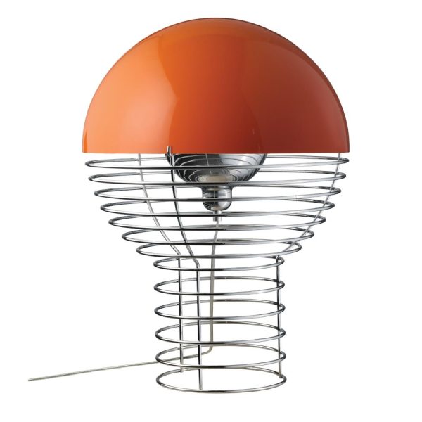 136011-Verpan Wire Bordlampe Orange Ø40 Billede1