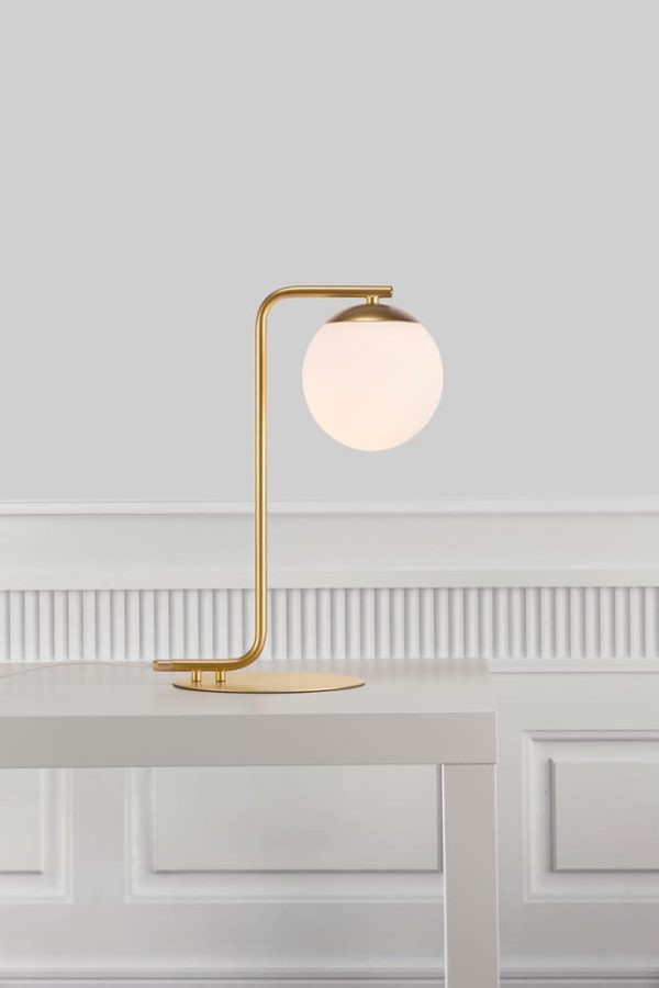 Nordlux Grant Bordlampe Opal og Messing Miljø-2