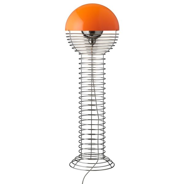 136017-Verpan WIRE Gulvlampe Orange Ø40 1-2