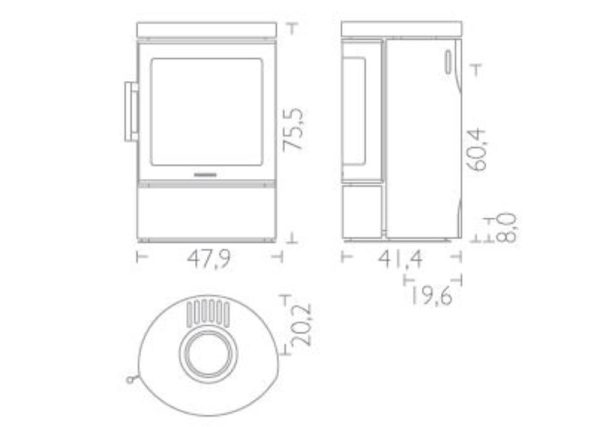 Hwam 3110 Moderne sort m/staalhaandtag - Billede 1-7