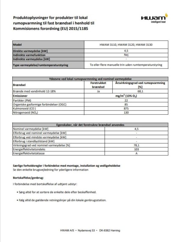 Hwam 3110 Moderne sort m/staalhaandtag - Billede 1-7